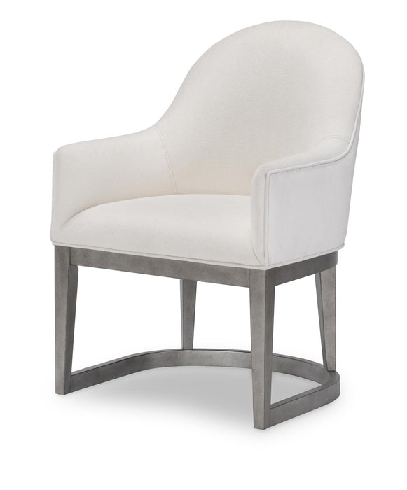 Terra Luna - Upholstered Host Chair (Set of 2) - White Cloud & Nightfall