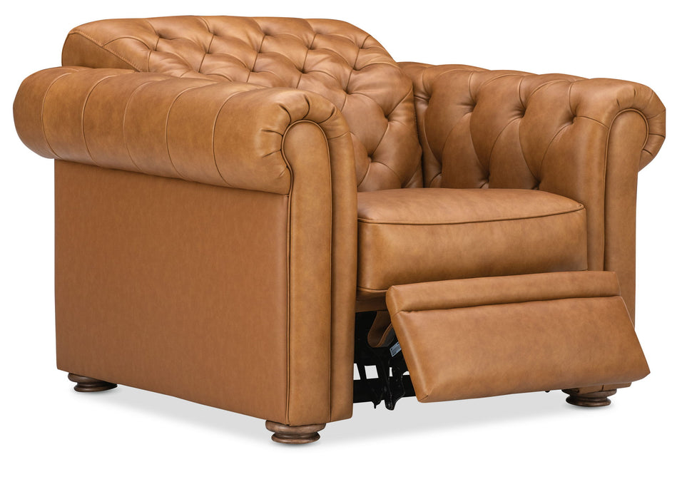 MS - Glover Power Recliner With Power Headrest - Brown