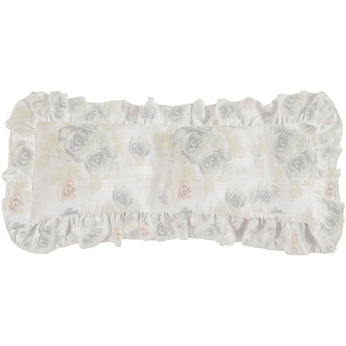 Rosaline - Ruffled Pillow - White