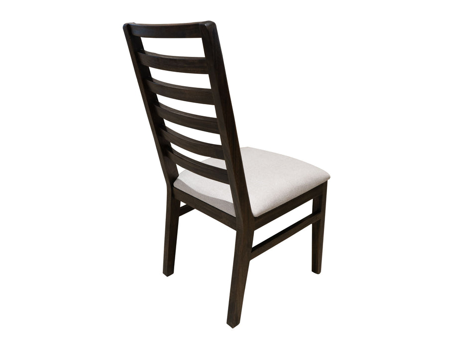 Balam - Upholstered Seat Wooden Chair (Set of 2) - Oil Black
