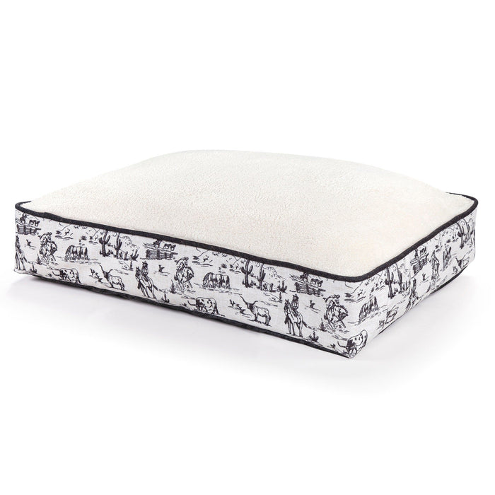 Ranch Life - Dog Bed, 2 Per Carton - White / Black