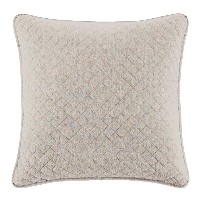 Anna - Diamond Quilted Euro Sham - Light Tan