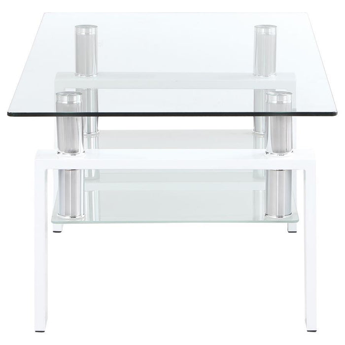Dyer - 1-Shelf Rectangular Glass Top Table