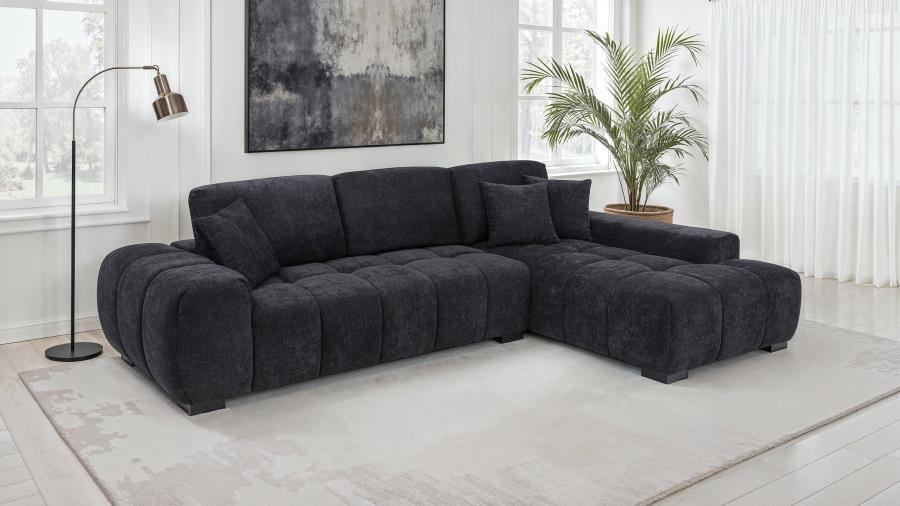 Octavia - Fabric Upholstered Sectional Chaise Sofa