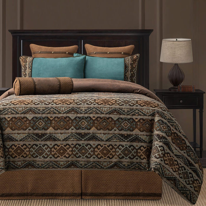 Rio Grande - Queen Duvet Cover Set (Set of 7) - Brown