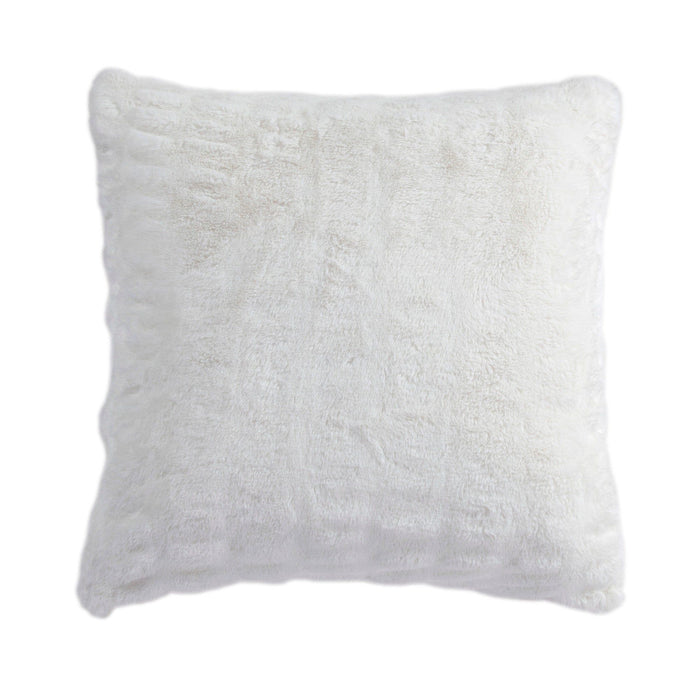 Ruched Rabbit - Euro Pillow With Down Insert - White