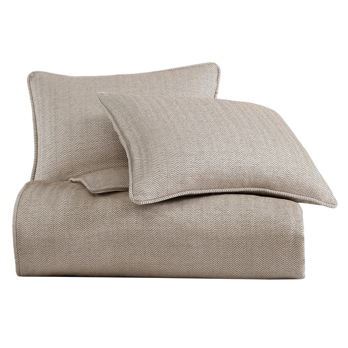 Chenille Herringbone - Queen Comforter Set (Set of 3) - Sand