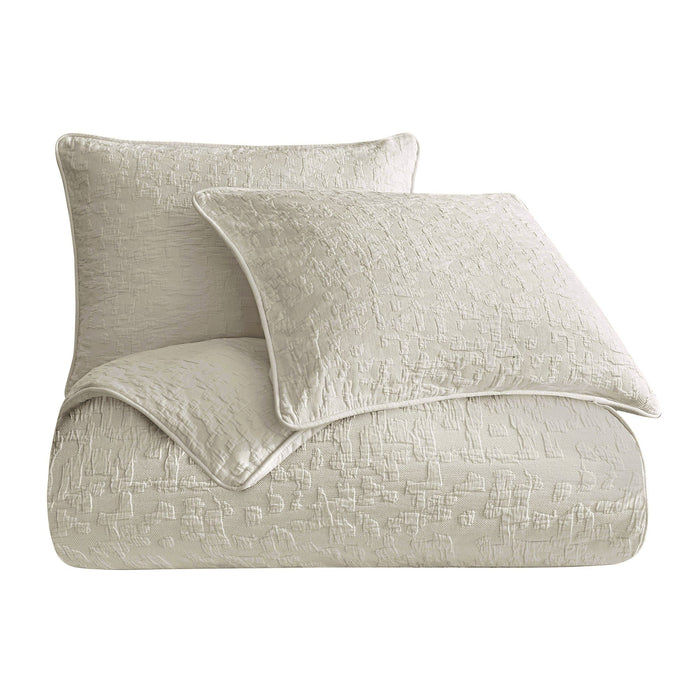 Porto Matelasse - King Comforter Set (Set of 3) - Light Taupe
