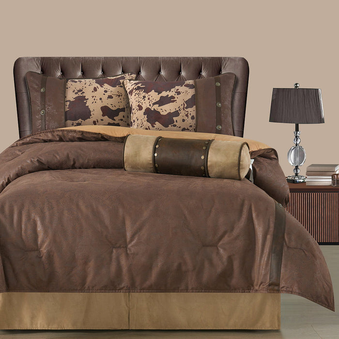 Caldwell - Queen Comforter Set (Set of 5) - Brown