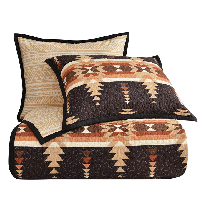 Yosemite - Full/Queen Reversible Quilt Set (Set of 3) - Multi Color