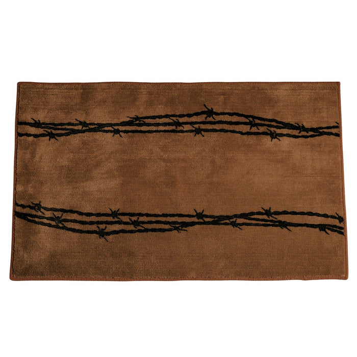 Rustic Barbwire - 24" x 36" Barbwire Print Rug 2 Per Carton - Chocolate