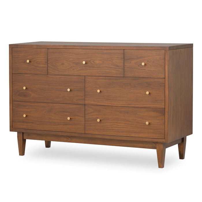 Fletcher - 7 Drawer Dresser - Warm Amber