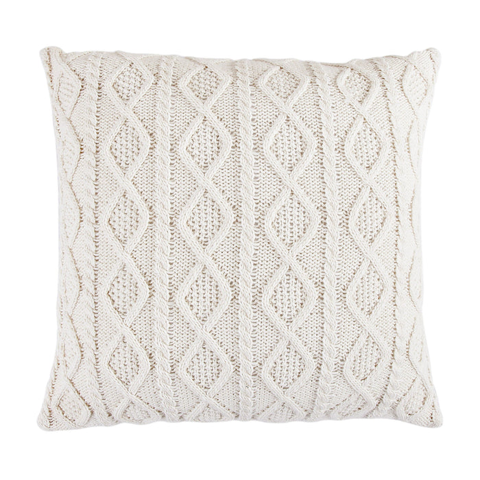 Cable Knit - Soft Diamond Euro Sham - Cream