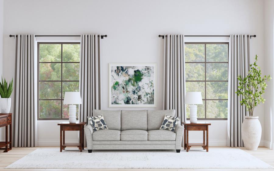 Tomkins - Boucle Upholstered Sofa - Light Gray