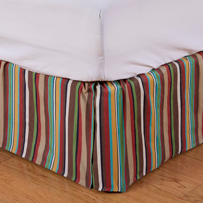 Tammy - Queen Stripe Bed Skirt - Multicolor