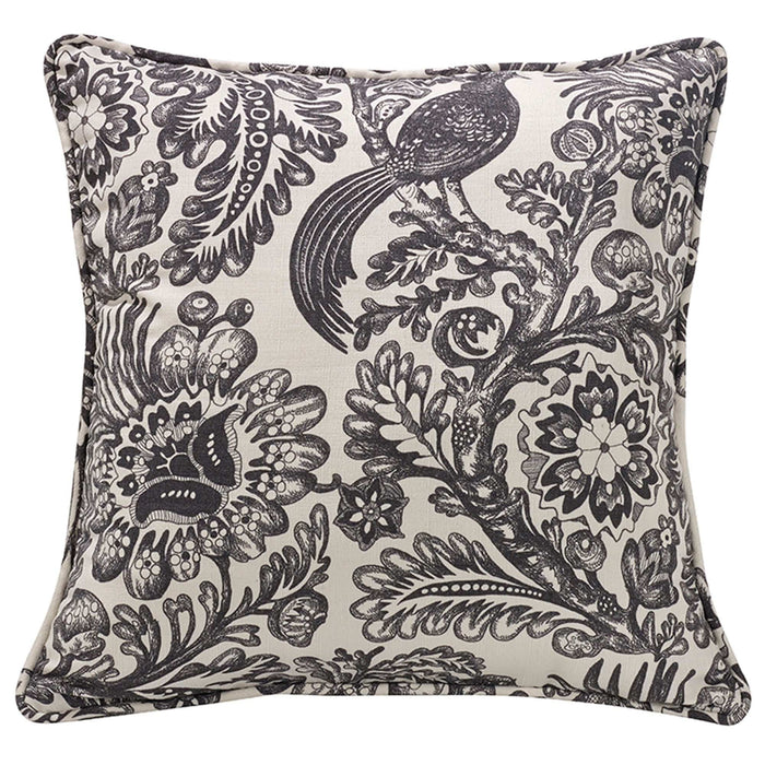 Augusta Toile - Euro Sham - Black / White