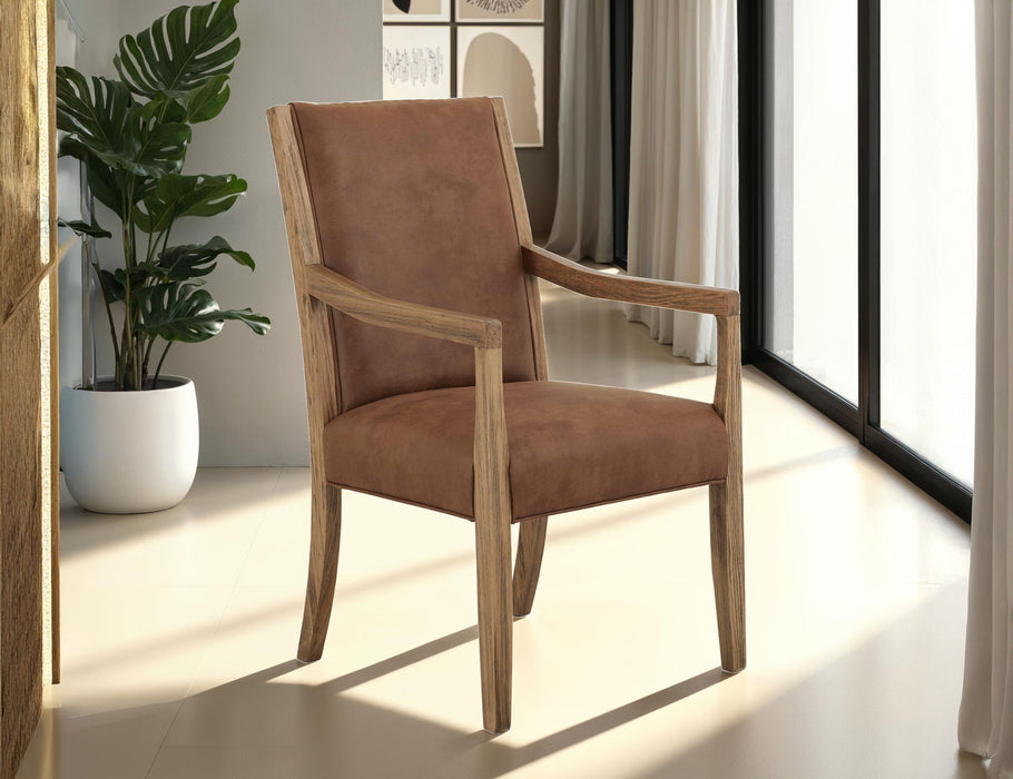 Verona - Upholstered Dining Armchair - Brown