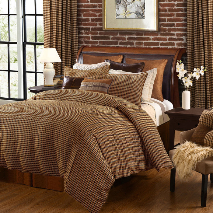 Clifton - Full Comforter Set (Set of 3) - Brown / Green / Cream