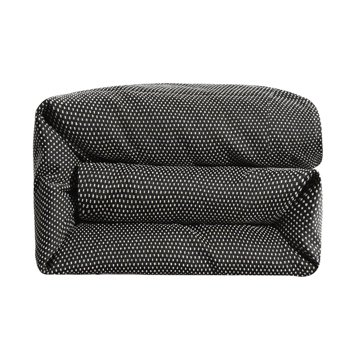 Blackberry - Queen Polka Dots Duvet Cover - Black / White