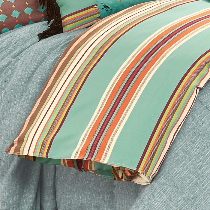 Serape - Twin Comforter Set (Set of 2) - Turquoise / Brown