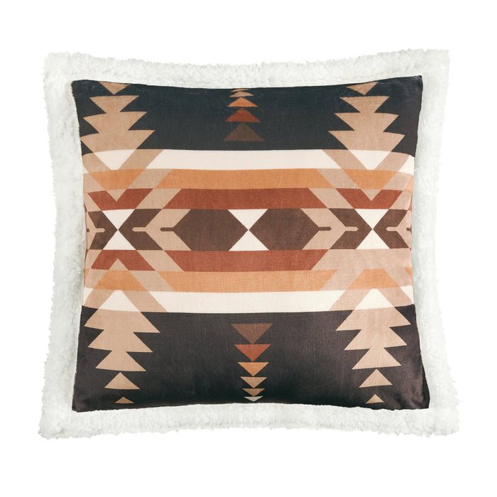 Campfire - Yosemite Campfire Sherpa Pillow 6 Per Carton - Black