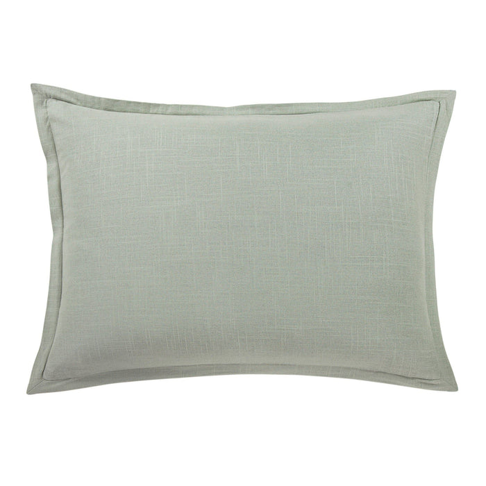 Hera - Washed Linen Tailored Pillow Sham - Sage
