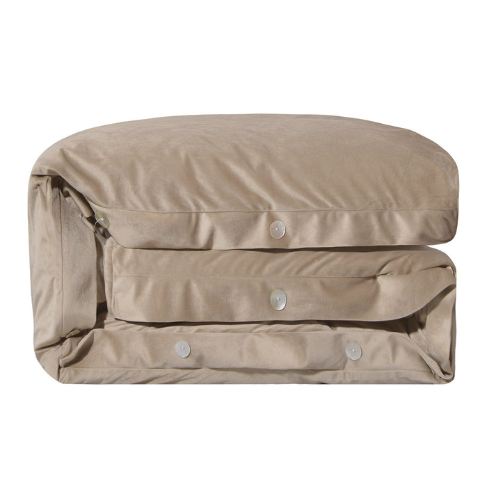 Fairfield - Queen Sand Velvet Duvet Cover - Sand