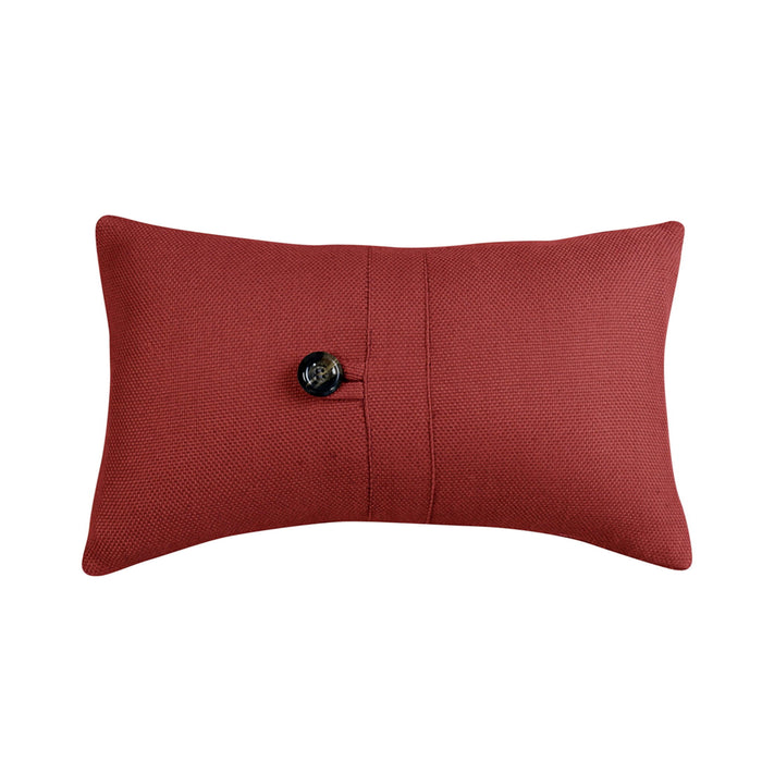 Prescott - Small Oblong Lumbar Pillow - Red