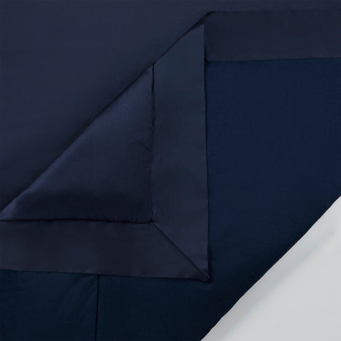 High Shine Satin - Queen Duvet Cover Set (Set of 3) - Navy