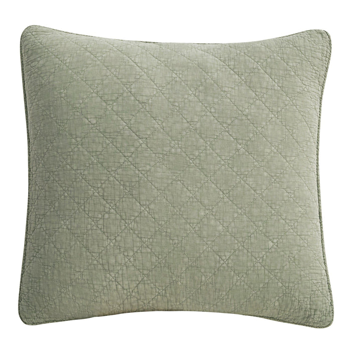 Cotton Gauze - Stonewashed Euro Sham - Celadon