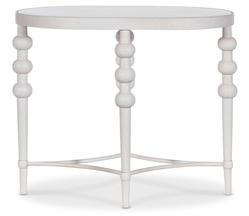 Melange - On The Bright Side Oval End Table - White