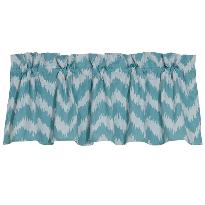Catalina - Chevron Valance - Blue & White
