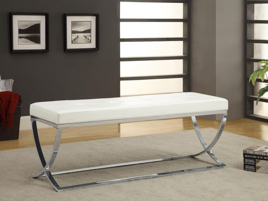 Walton - Leatherette Upholstered Tufted Accent Bench