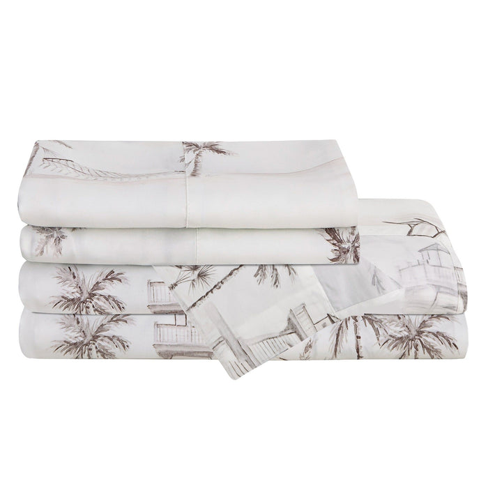 Lyocell - Queen Seaside Eucalyptus Sheet Set (Set of 4) - Taupe