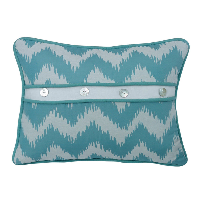 Catalina - Chevron Print Button Detailed Pillow - Multi