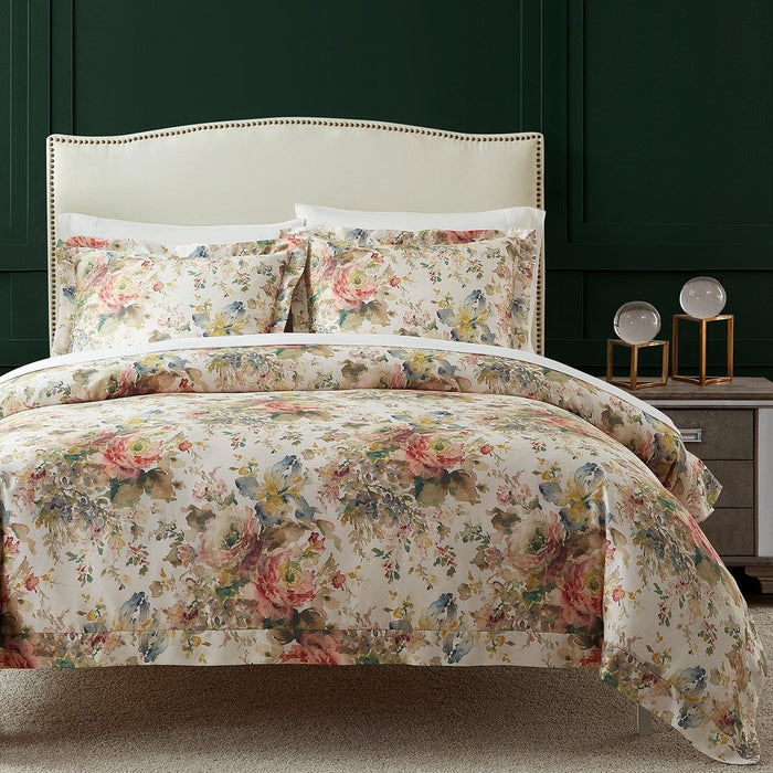 Lyocell - King Jardin Eucalyptus Duvet Cover Set (Set of 3) - Salmon