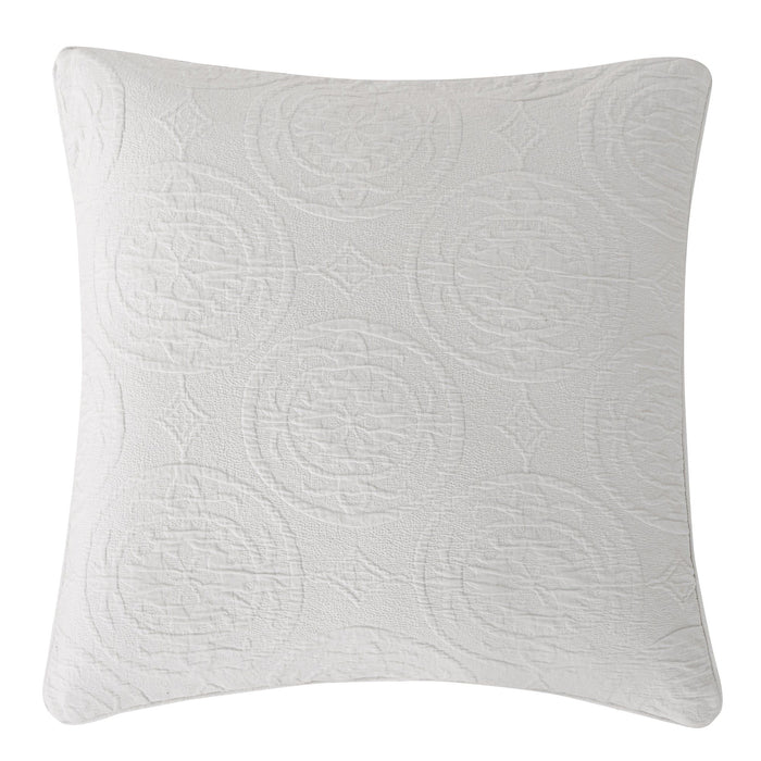 Verona Matelasse - Euro Sham - Vintage White