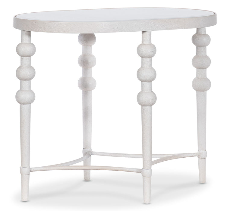 Melange - On The Bright Side Oval End Table - White