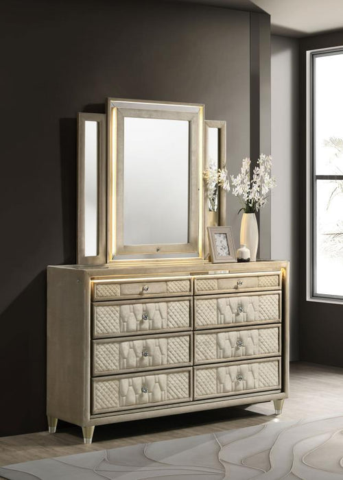 Lorient - 8-Drawer LED Bedroom Dresser Cabinet