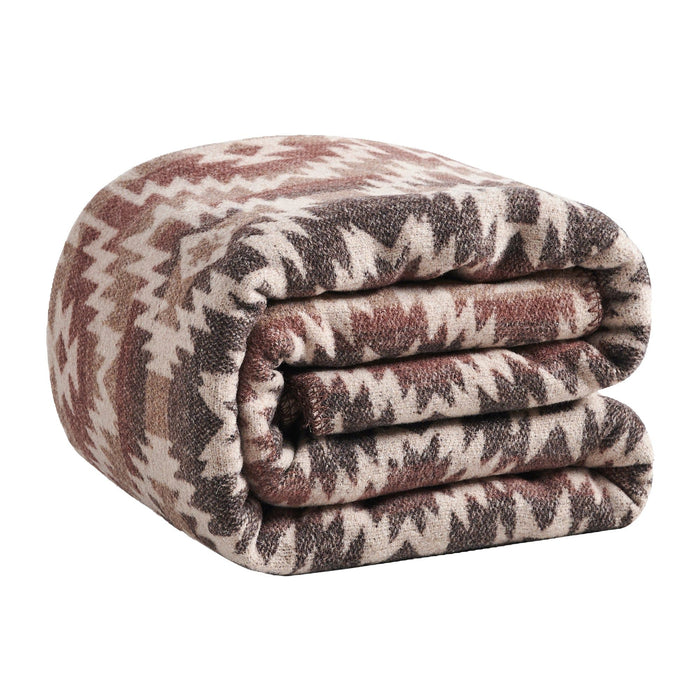 Mesa - Twin Wool Blend Blanket - Multi Color