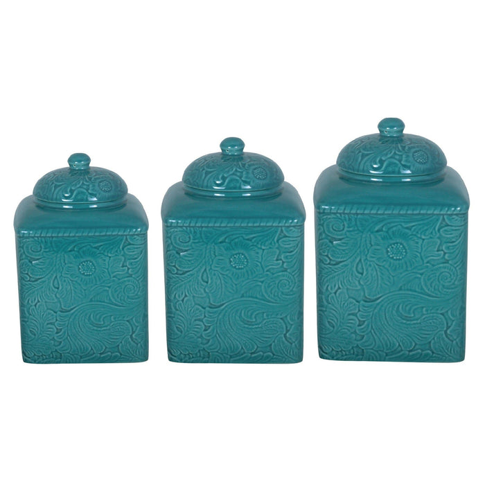 Savannah - Canister Set (Set of 3) - Turquoise