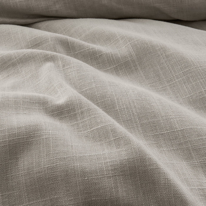 Hera - King Washed Linen Flange Duvet Cover - Taupe