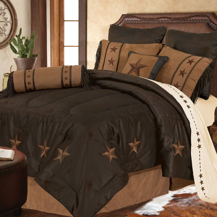 Laredo - King Comforter Set (Set of 6) - Chocolate