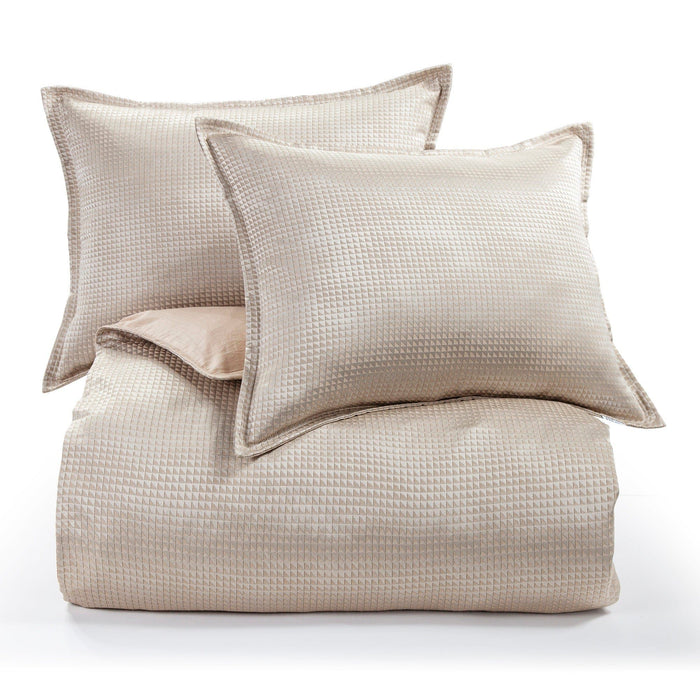 Sydney - Queen Jacquard Duvet Cover Set (Set of 3) - Champagne