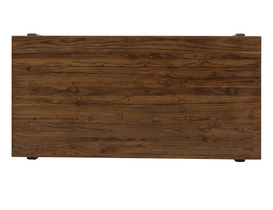 Silver - Rectangular Dining Table - Brown