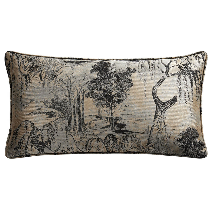 Pastoral Jacquard - Lumbar Decorative Pillow - Champagne