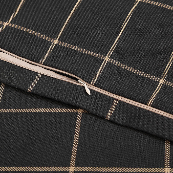 Windowpane - Plaid Euro Sham - Black
