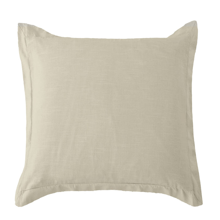 Luna - Washed Linen Tailored Euro Sham - Light Tan