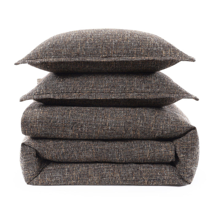 Tweed - Twin Duvet Cover Set (Set of 2) - Brown