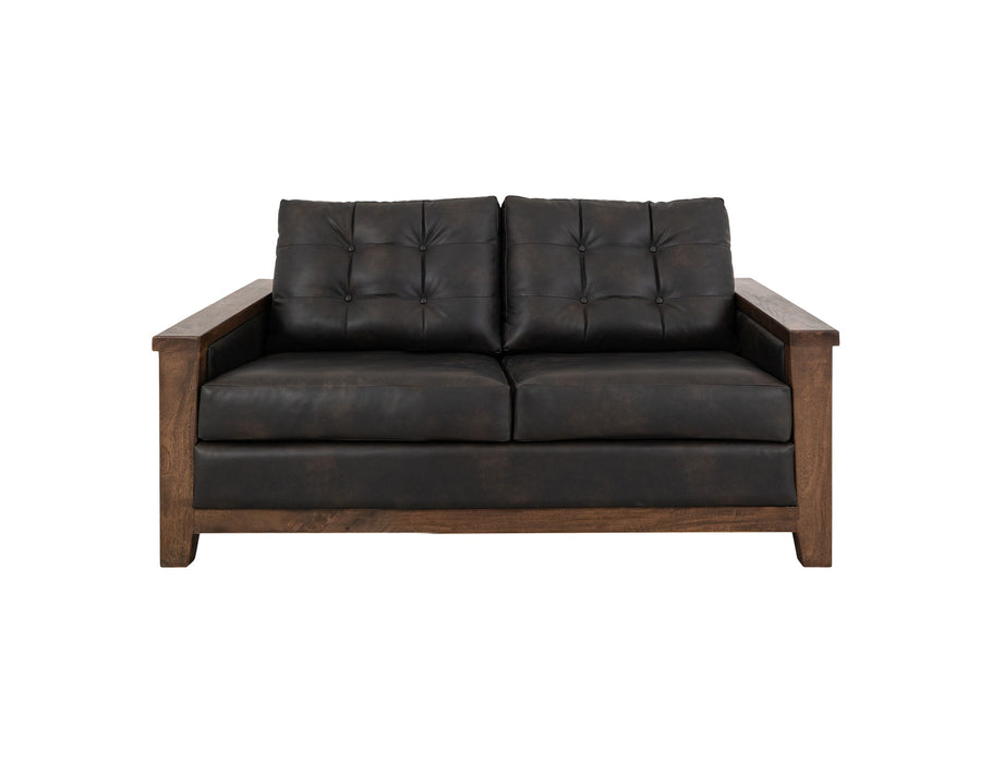 Walnut - Loveseat - Licorice Black